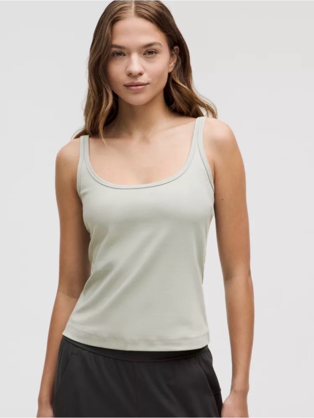 lululemon athletica Slim Fit Stretch Scoop Neck Tank Top - Light Cream